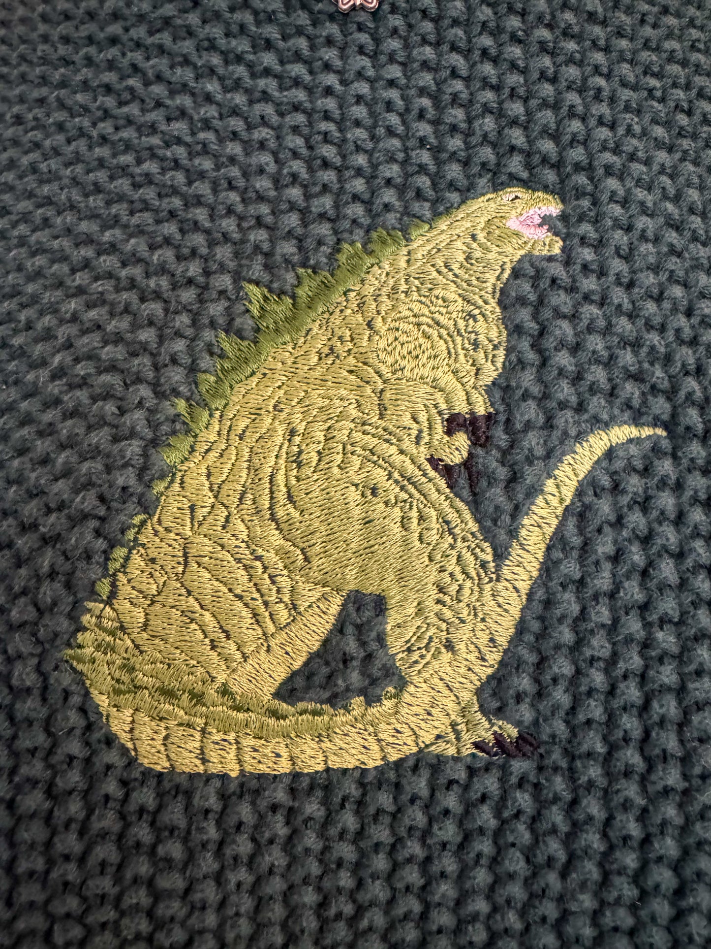 Godzilla Green Sweater XS