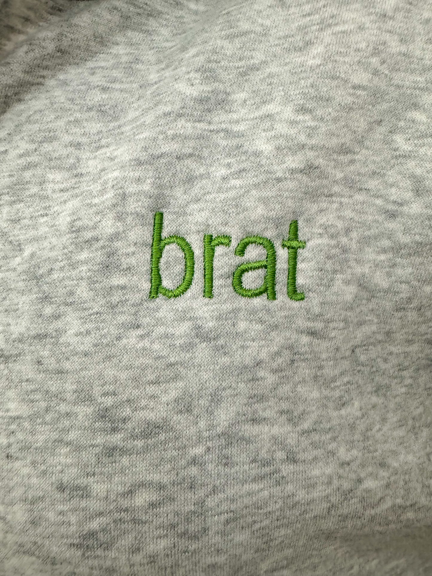 Brat Grey Zip Up Hoodie S