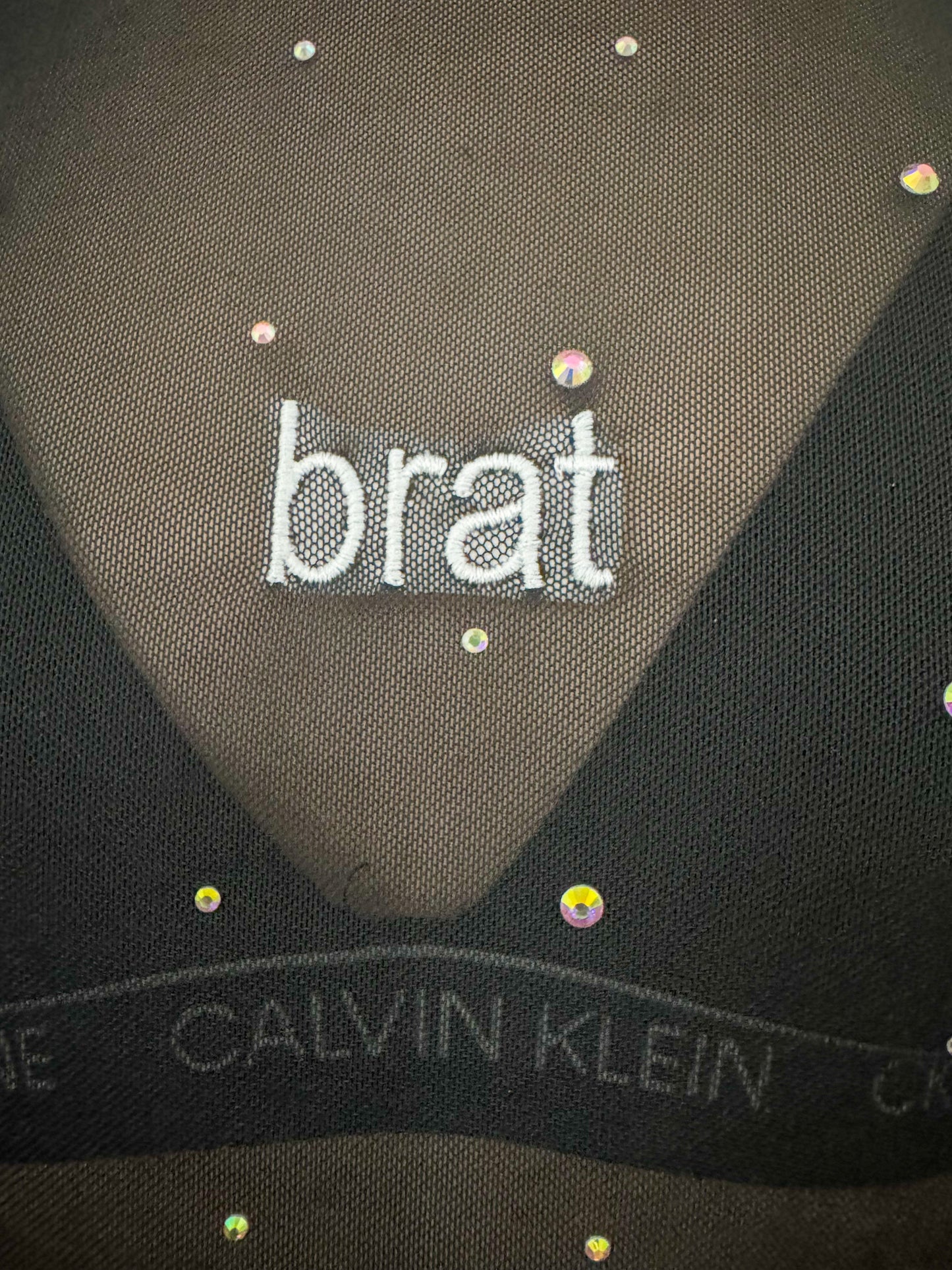 Brat Sheer Bedazzled Long Sleeve M