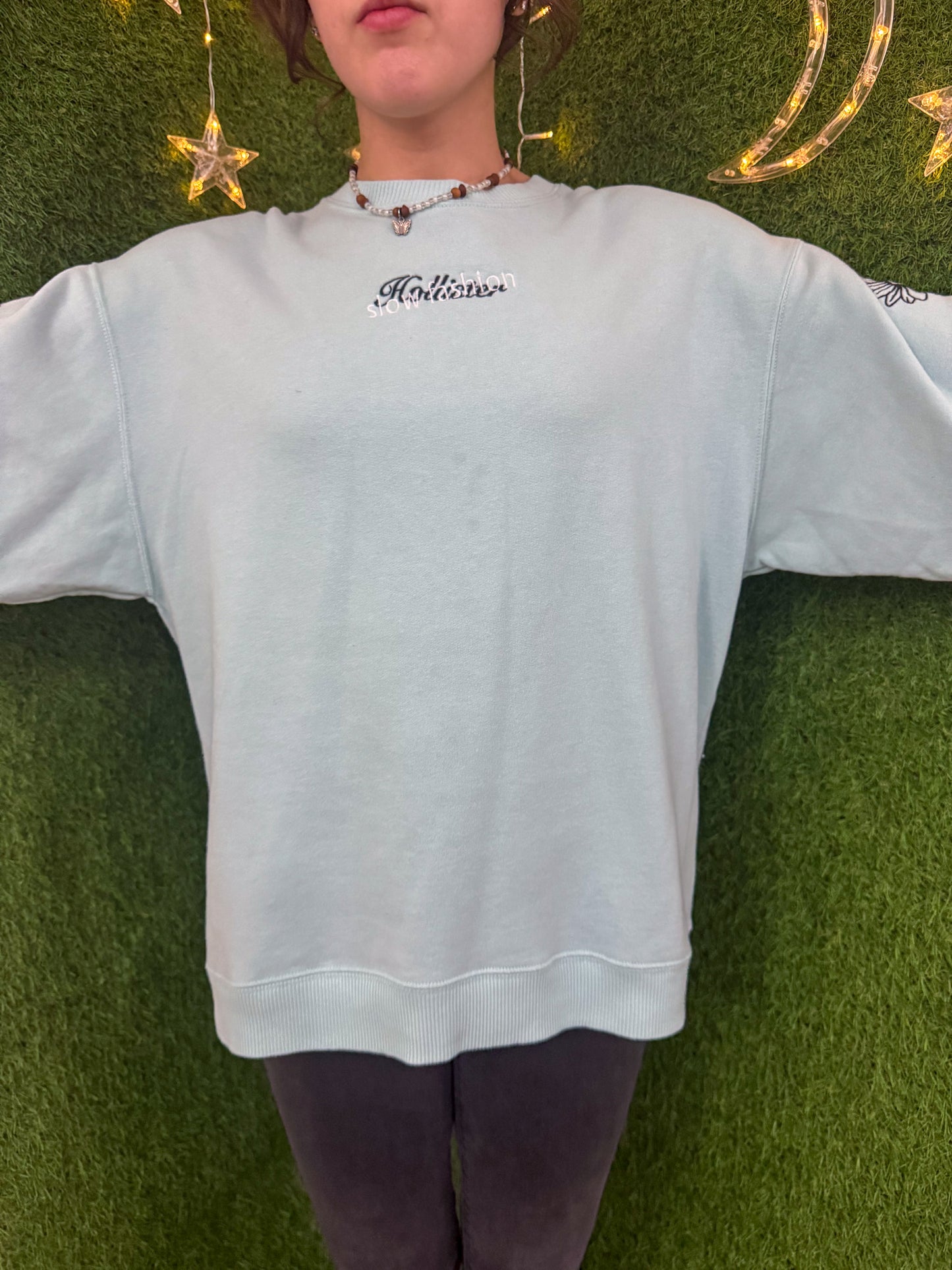 Slow Fashion Light Blue Crewneck S