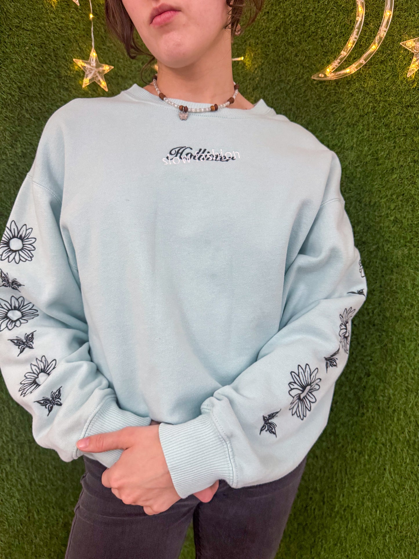 Slow Fashion Light Blue Crewneck S