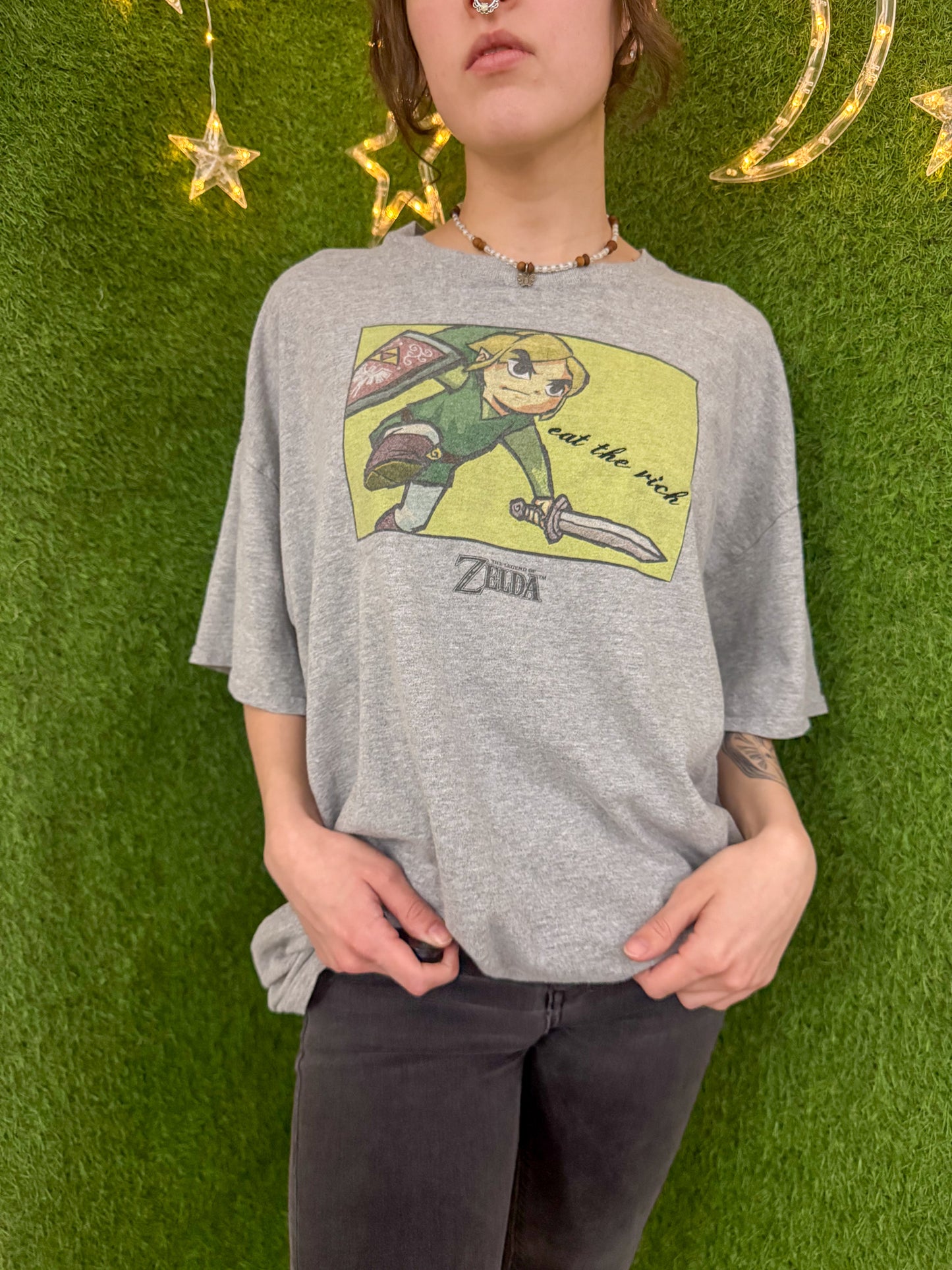 Eat the Rich Grey Zelda T-Shirt 2XL