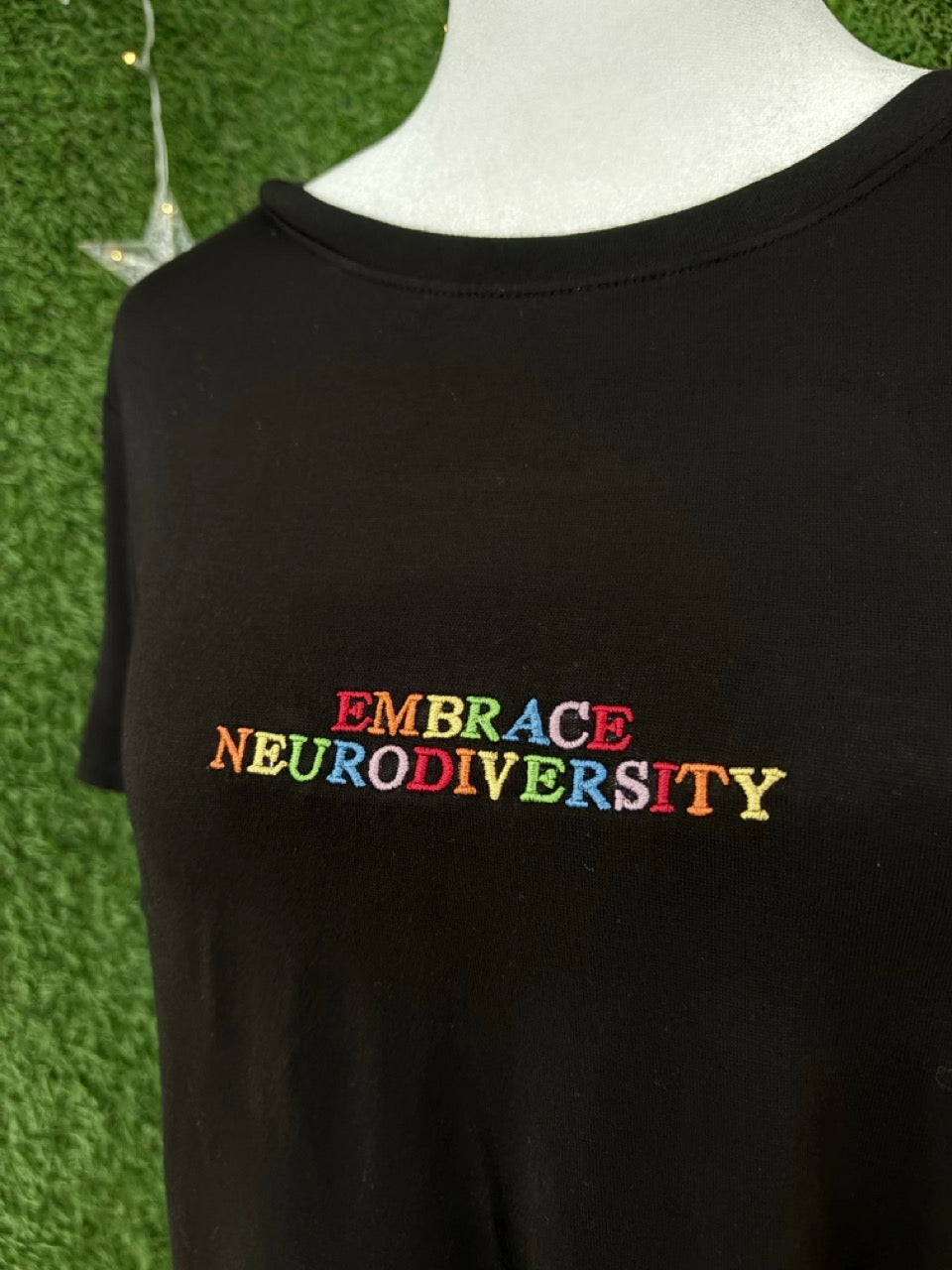 Embrace Neurodiversity Black Tee L