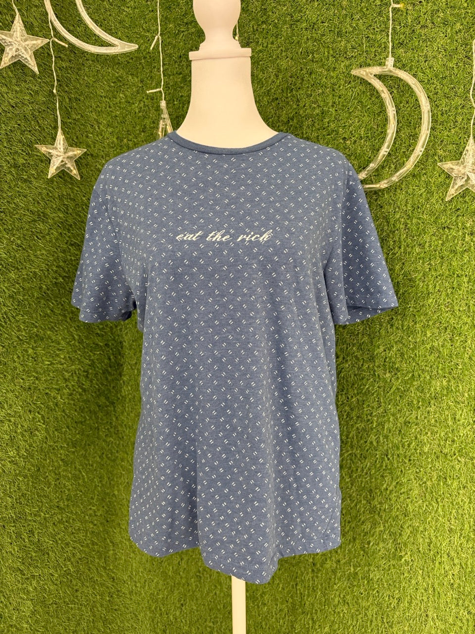 Eat the Rich Blue T-Shirt S