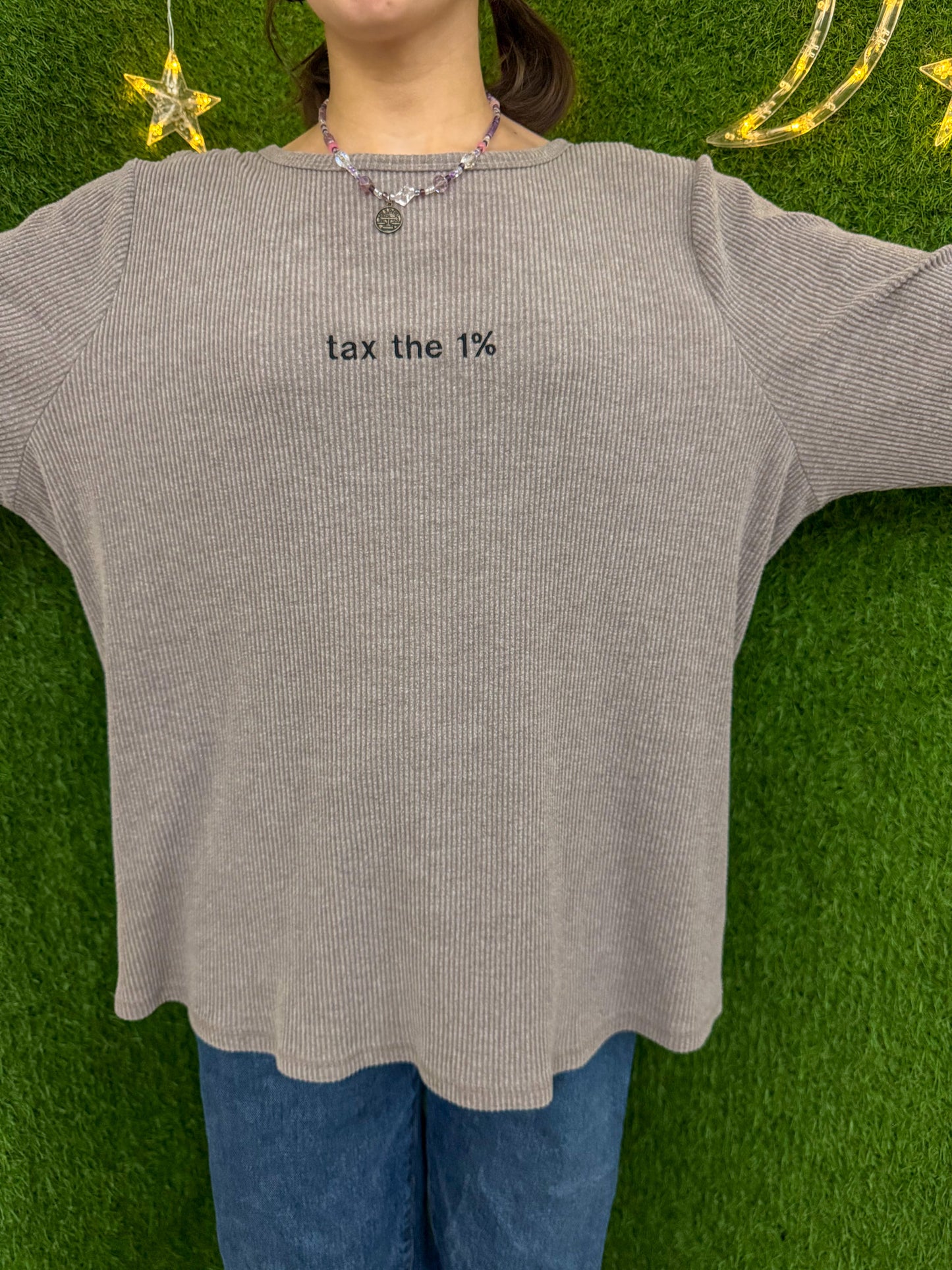 Tax the 1% Ribbed Long Sleeve 3XL