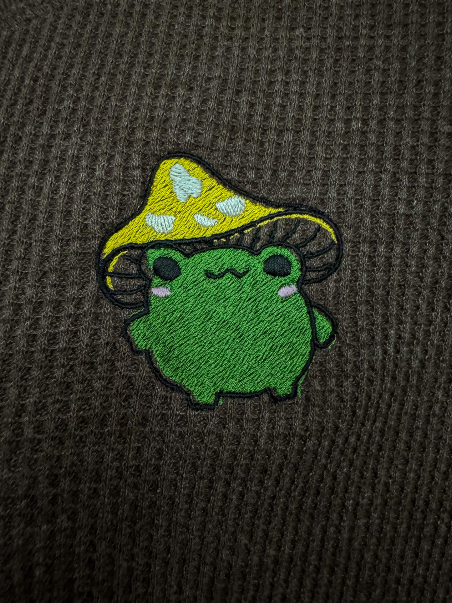 Mushroom Frog Brown Thermal Long Sleeve 2XL