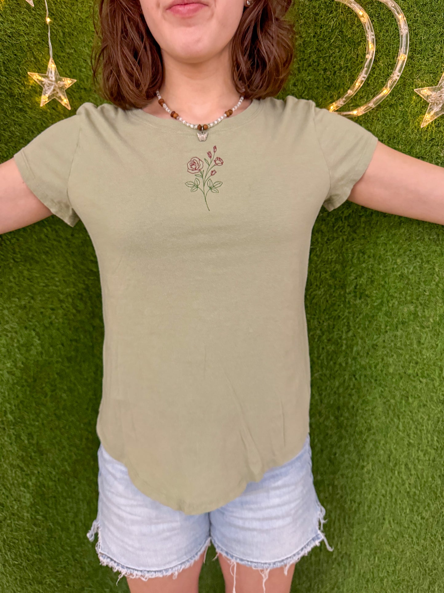 Green Rose T-Shirt S