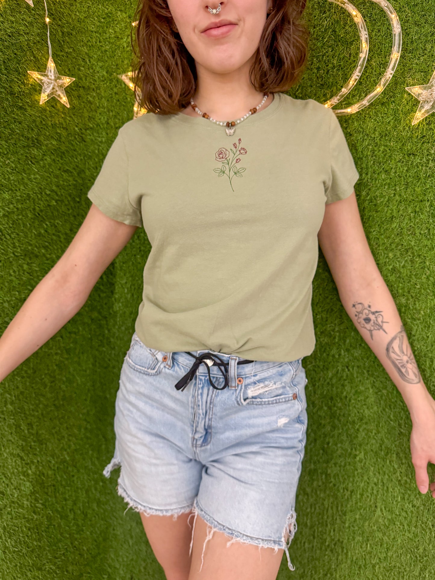 Green Rose T-Shirt S