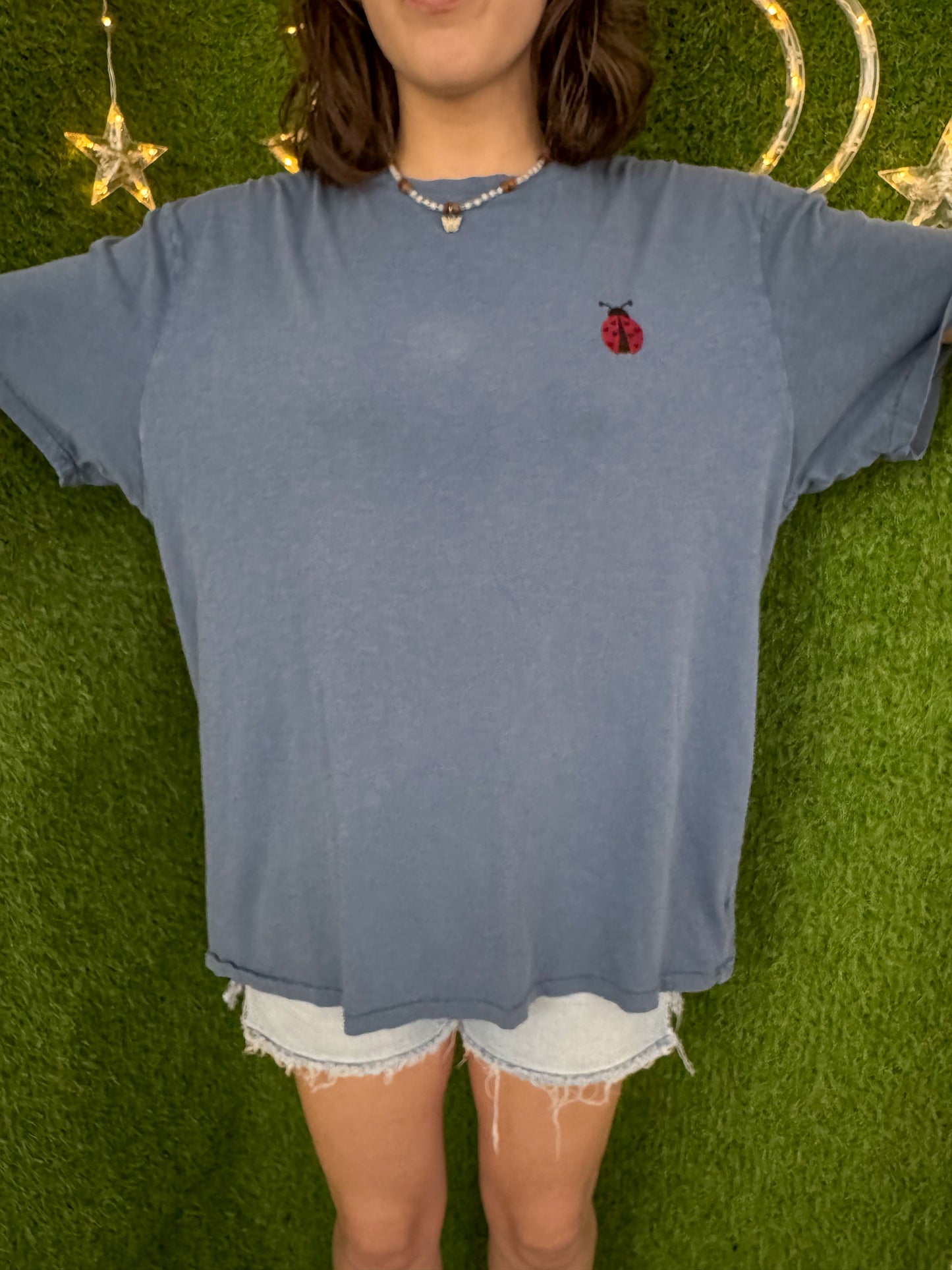Blue Ladybug T-Shirt L