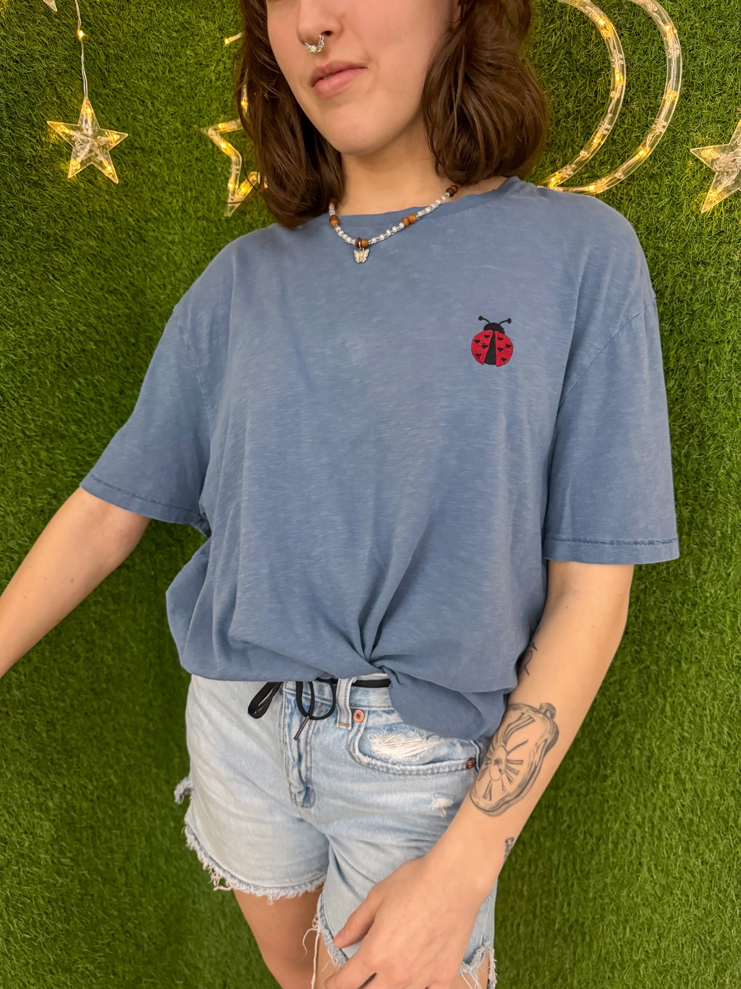 Blue Ladybug T-Shirt L