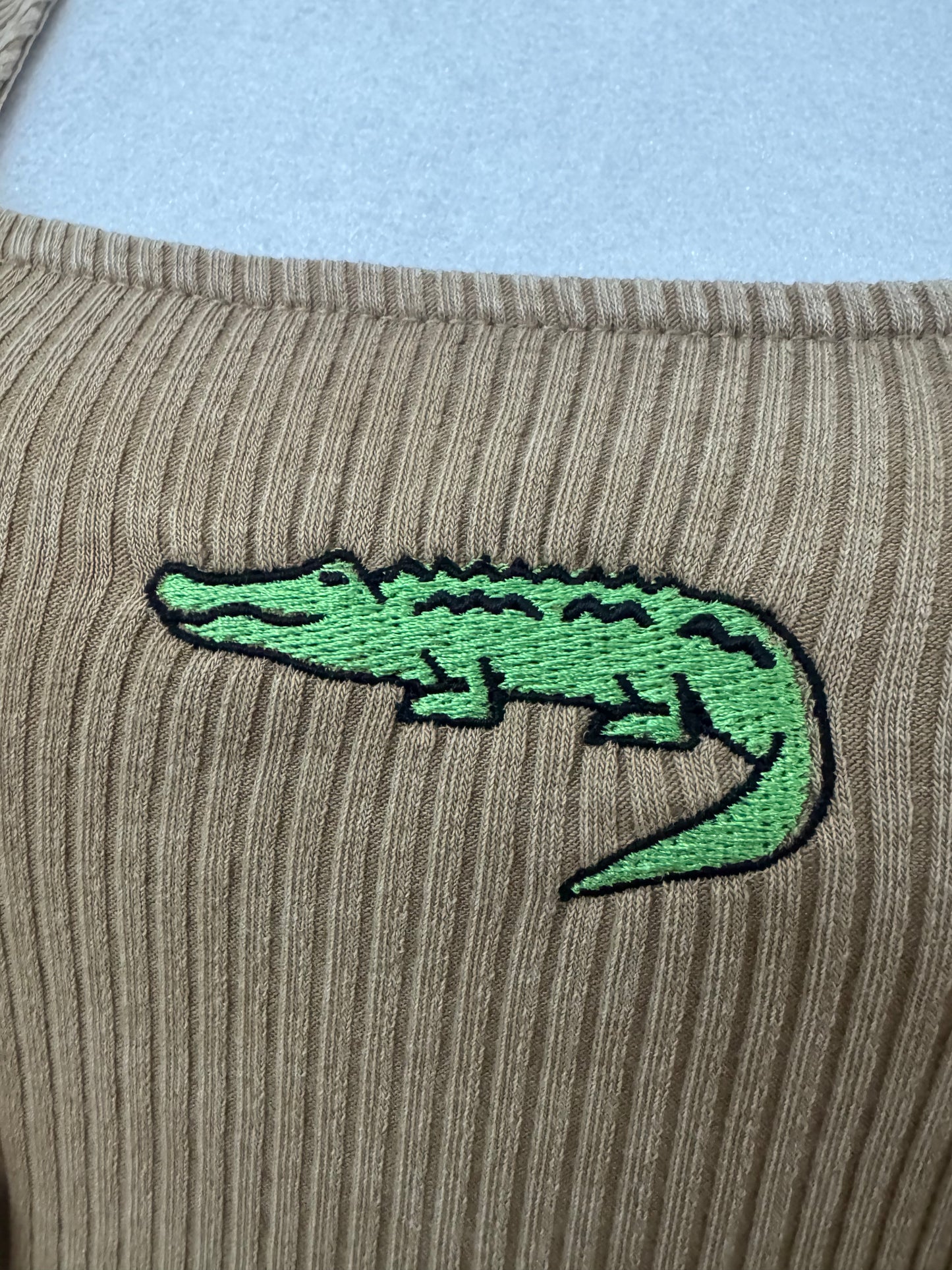 Crocodile Cropped Tank XS