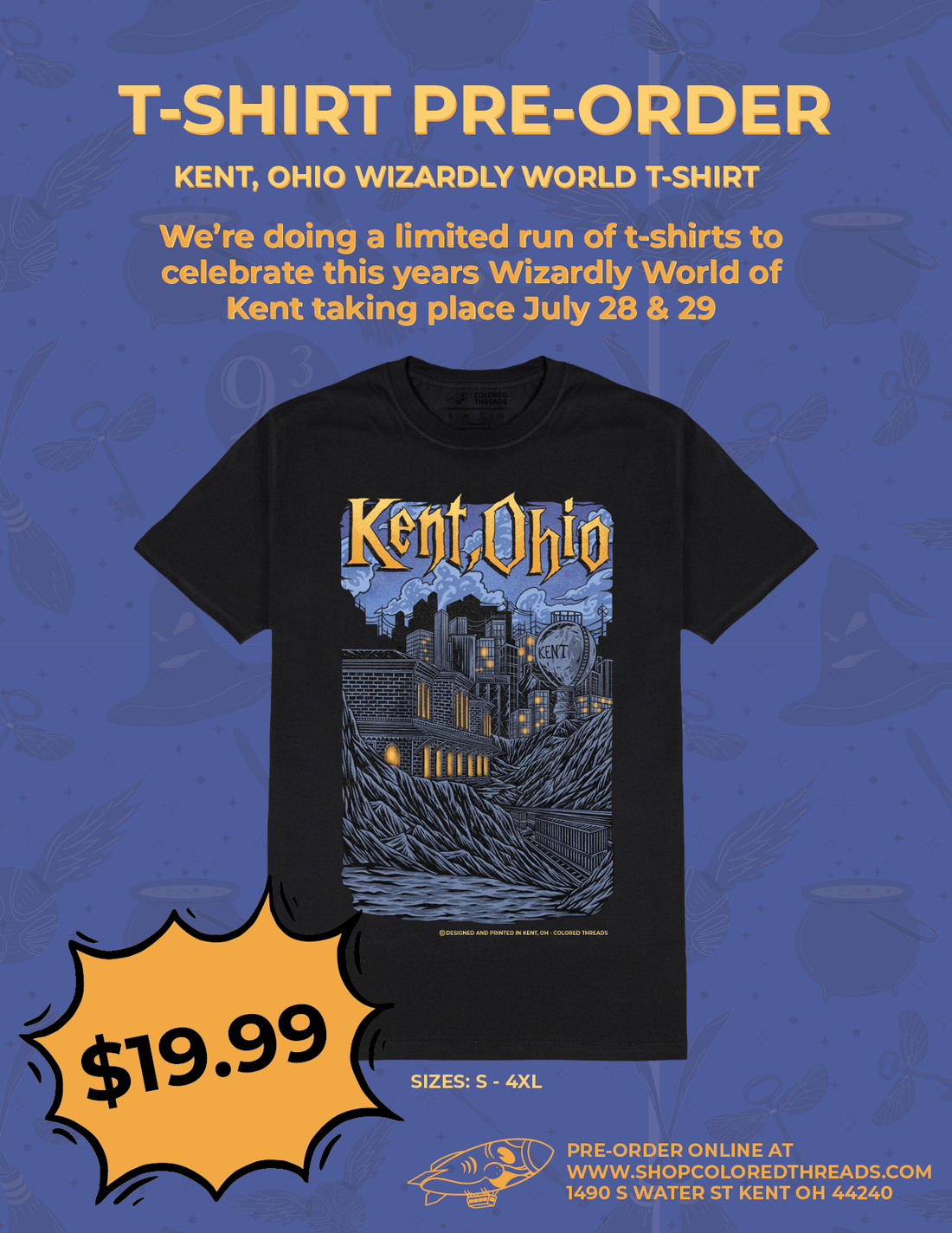 Wizardly World of Kent 2023 T-Shirt - Colored Threads