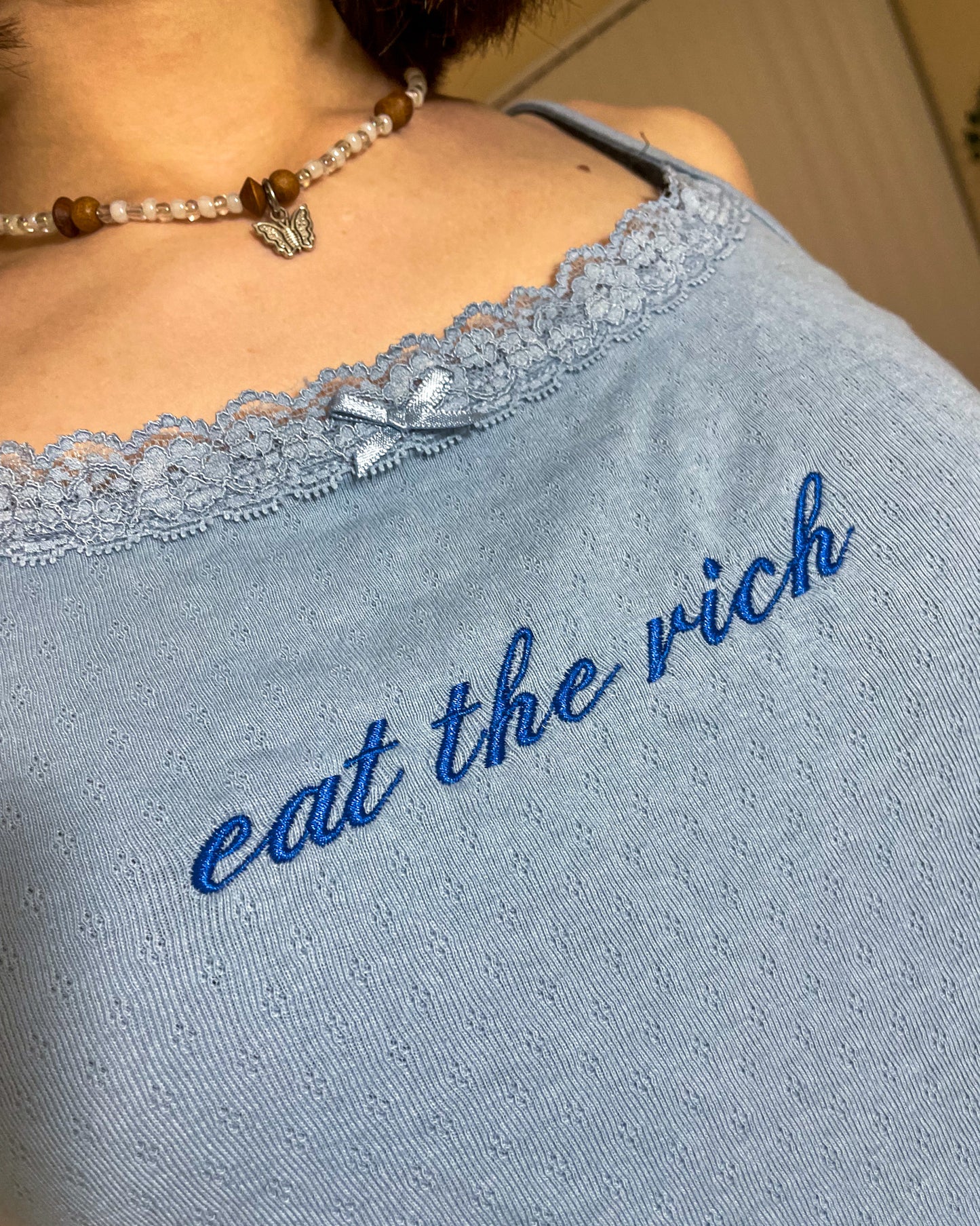 Eat The Rich Lacey Tank L