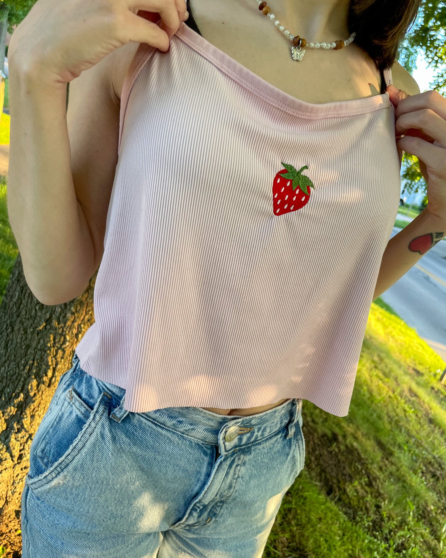 Strawberry Pink Tank Top XL