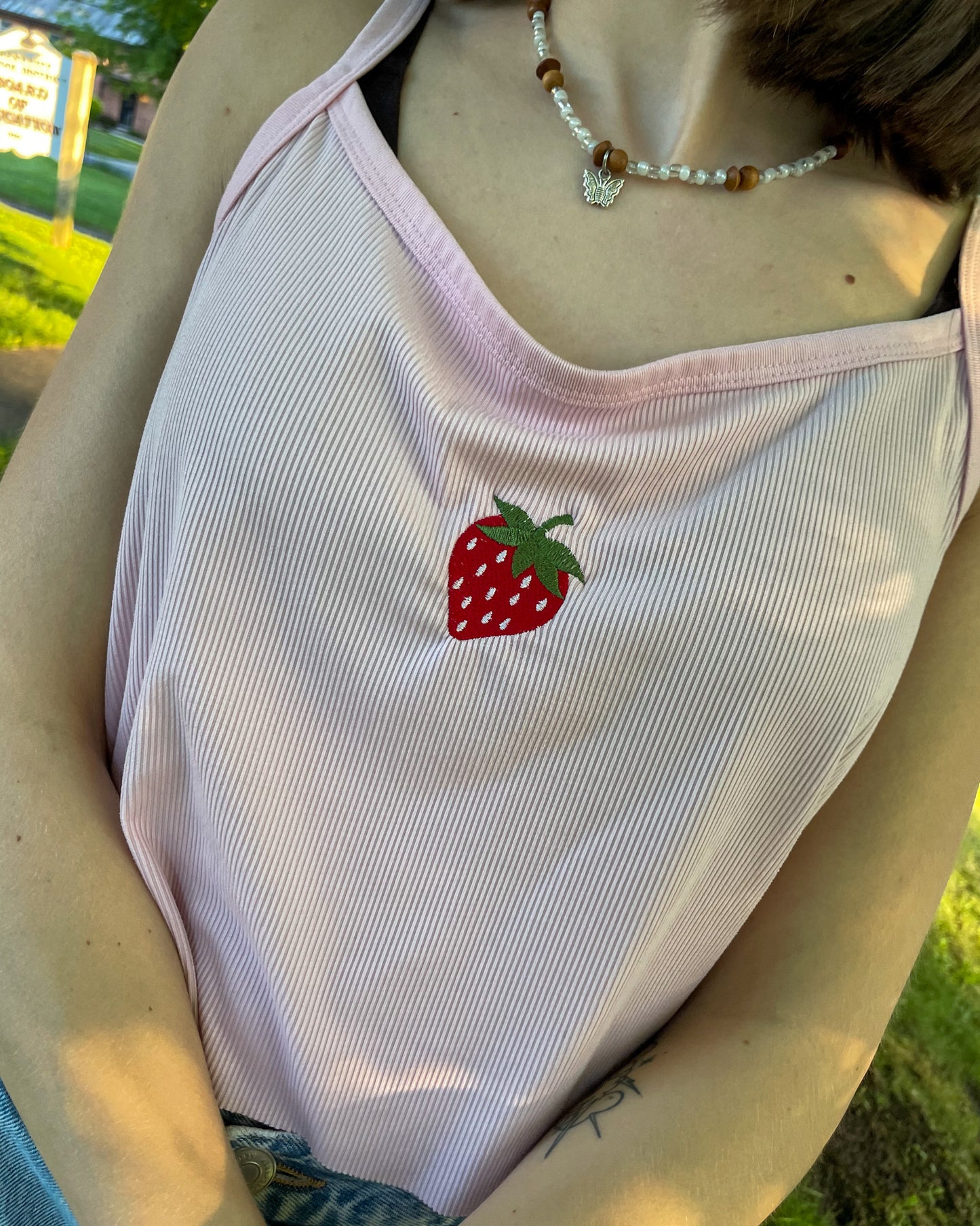 Strawberry Pink Tank Top XL