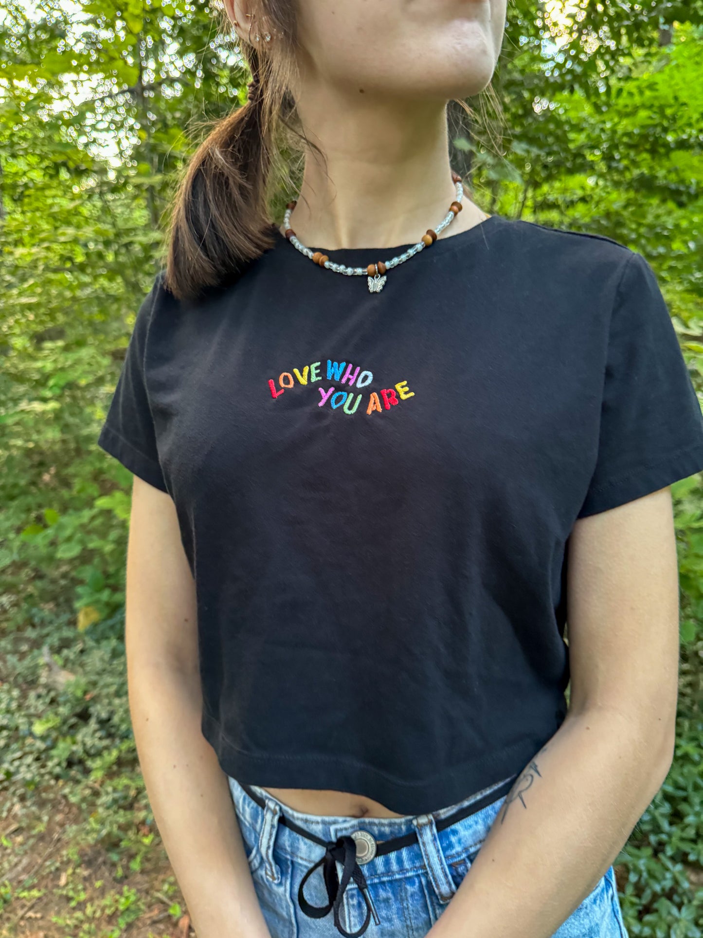 Love Who You Are Rainbow Baby Tee XL