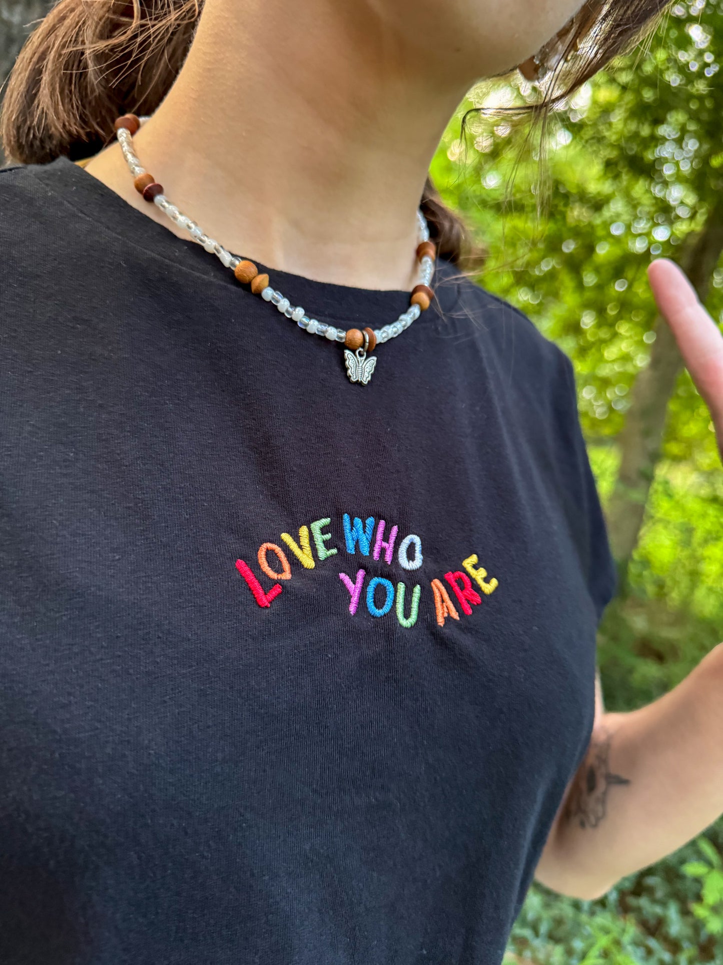 Love Who You Are Rainbow Baby Tee XL