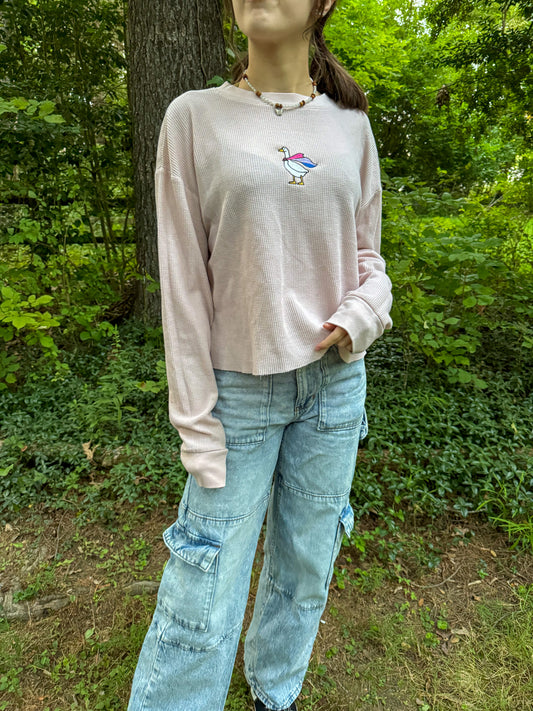 Bisexual Goose Cropped Long Sleeve XL