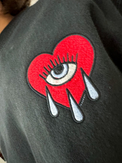 Crying Heart Champion Cover Up Crewneck M