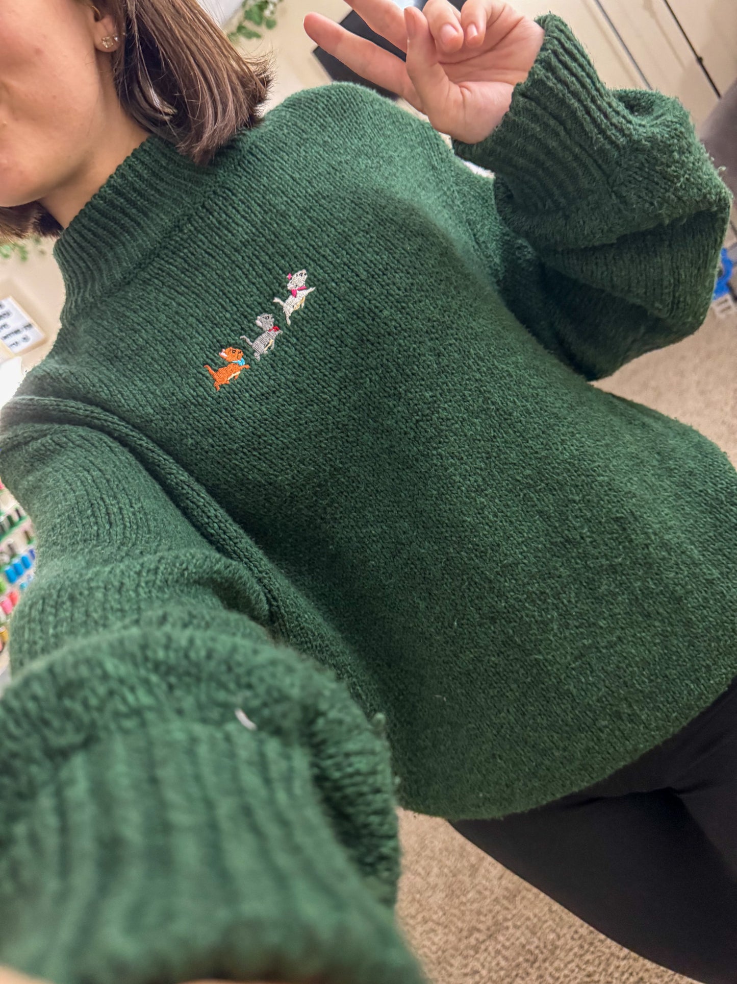 Aristocats Green Sweater M