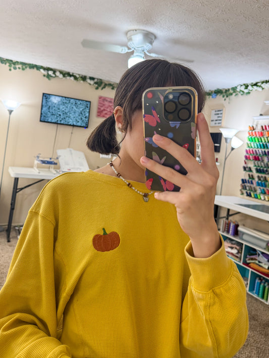 Pumpkin Yellow Long Sleeve Shirt XS