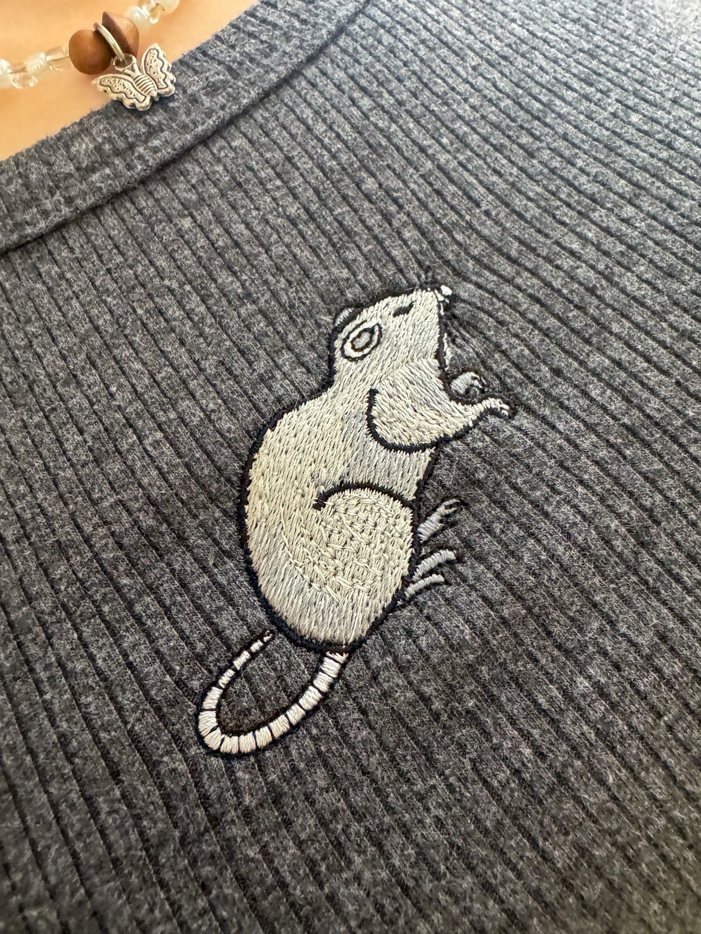 Cutie Rat Ribbed Baby Tee S