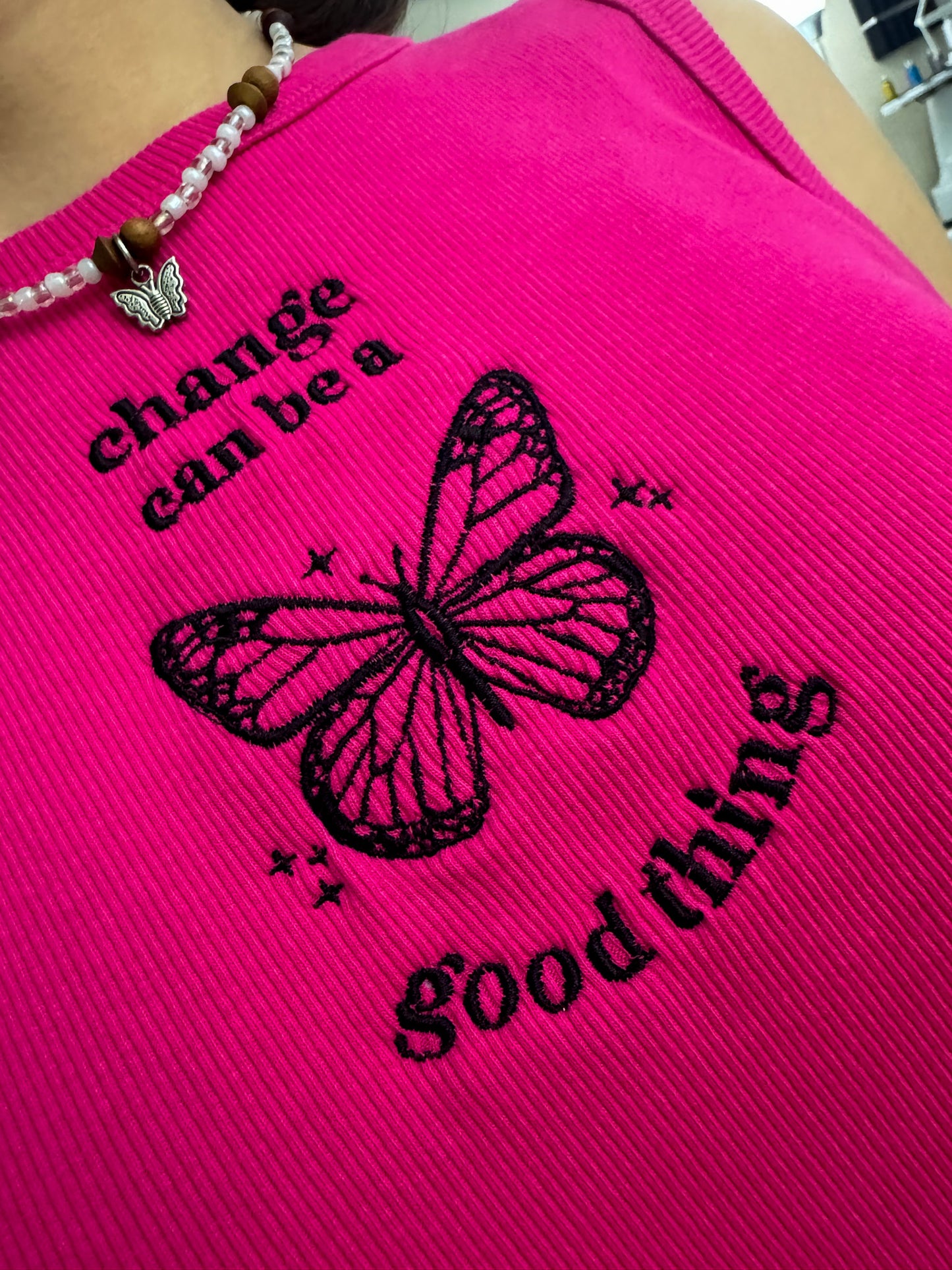 Change can be a Good Thing Halter Cropped Tank 2XL