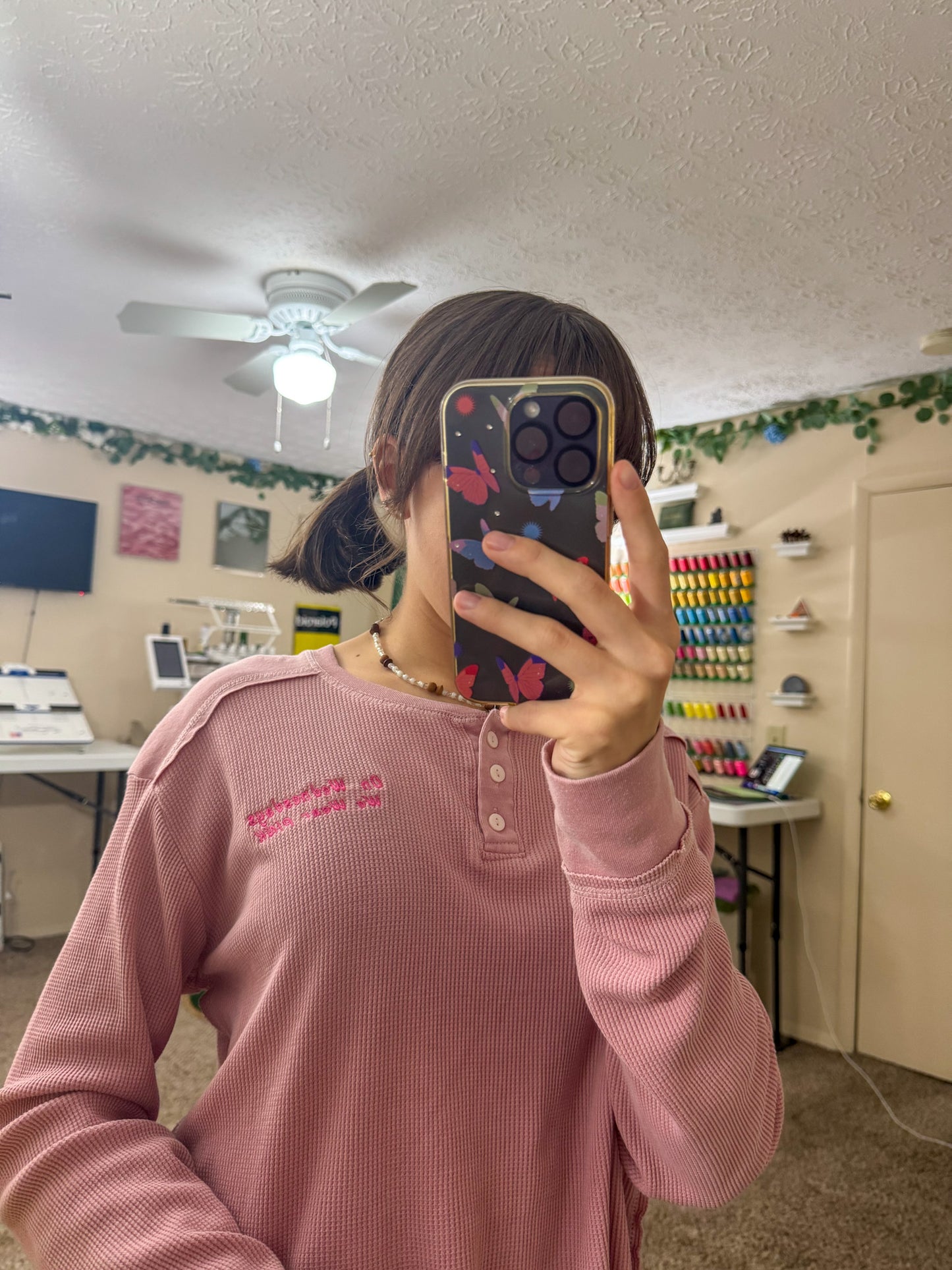 On Wednesdays We Wear Pink Cropped Long Sleeve XL