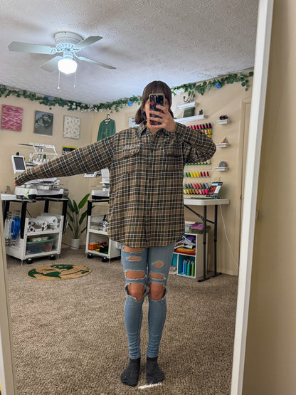 Slow Fashion Plaid Flannel M