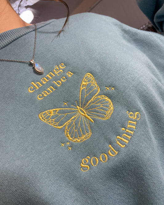 Butterfly Cropped Crewneck 2XL