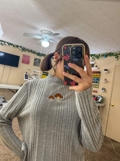 Mushroom Long Sleeve Sweater 2XL