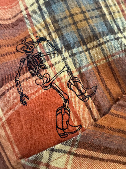 Cowboy Skeleton Flannel 2XL