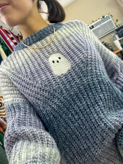 Glow in the Dark Ghost Sweater L