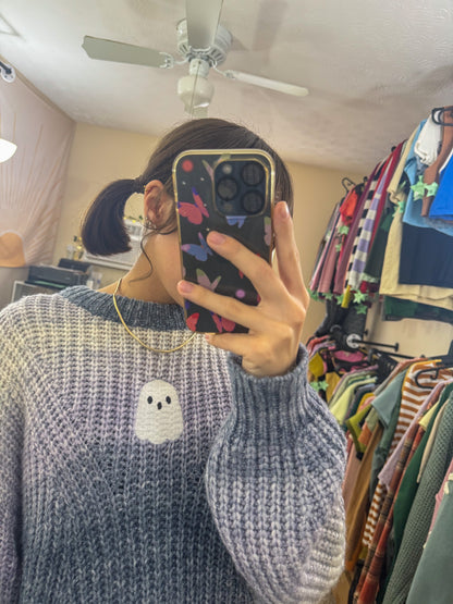 Glow in the Dark Ghost Sweater L