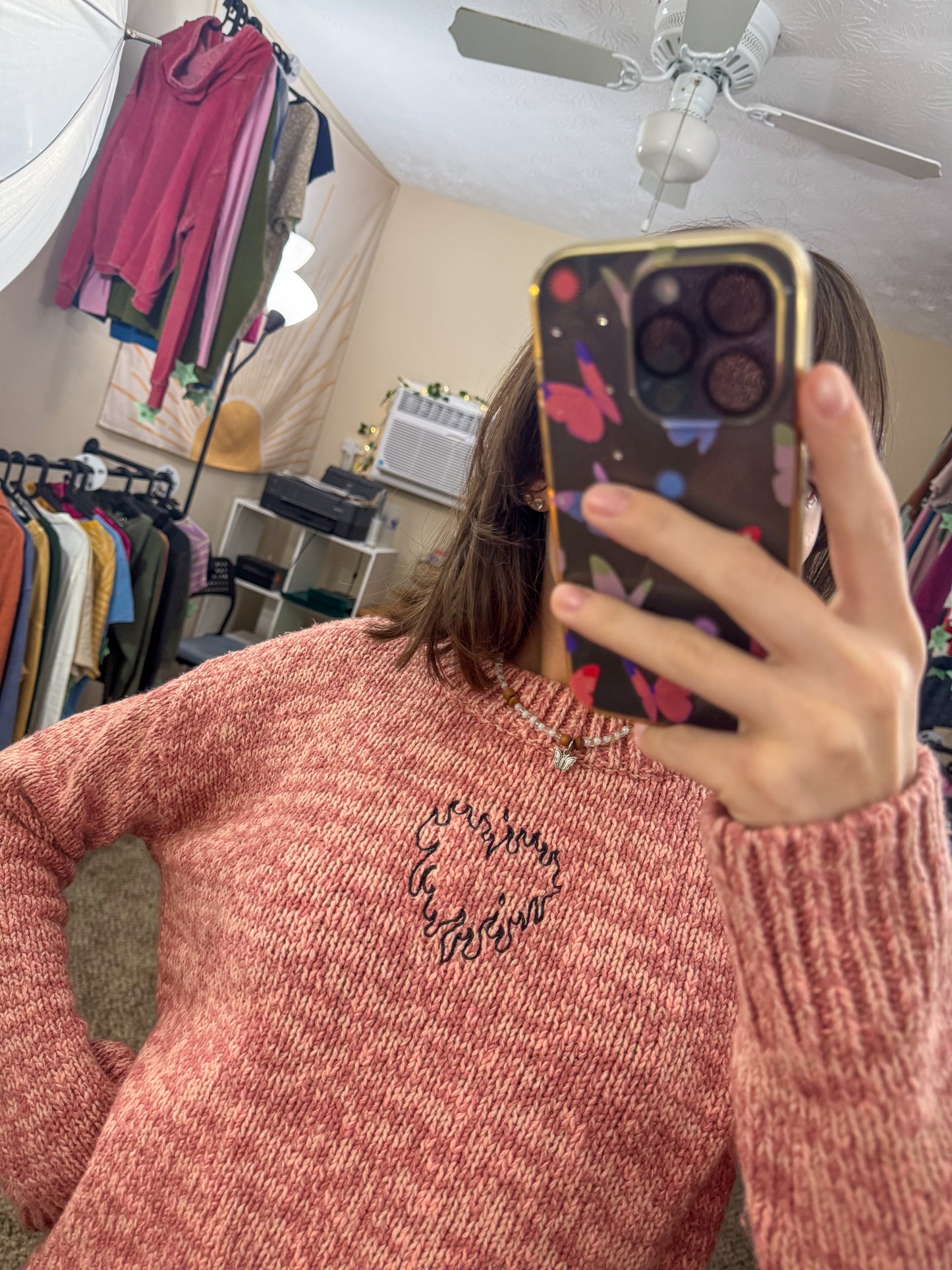 Flame Heart Sweater XS