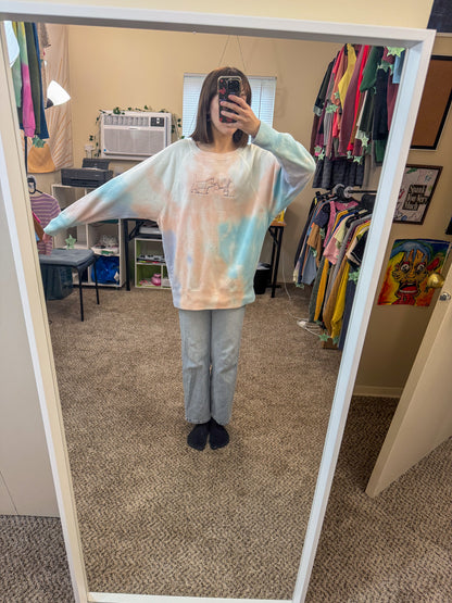 Plant Cat Tie Dye Crewneck M