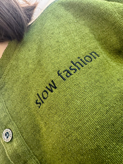 Slow Fashion Button Up Sweater L