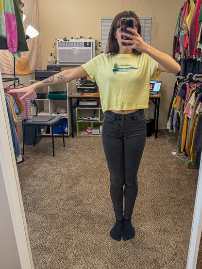 Sustainability Cropped Yellow T-Shirt XL