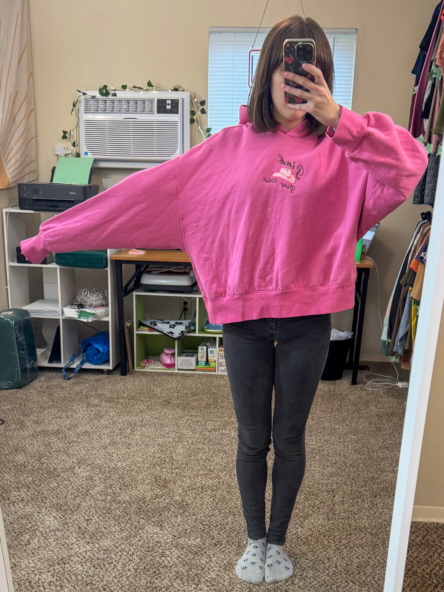 Pink Pony Club Cropped Hoodie 2XL