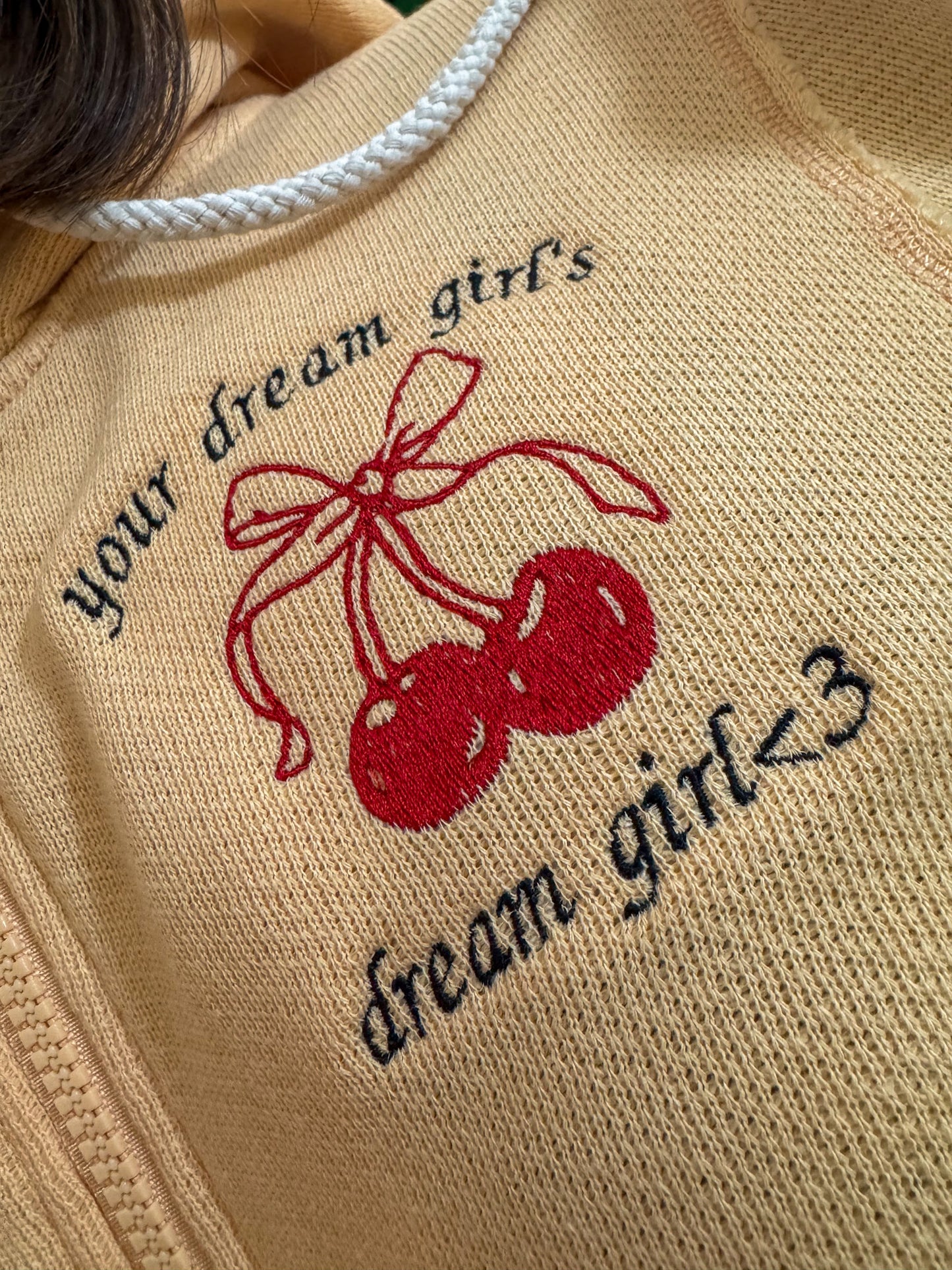 Your Dream Girl's Dream Girl Zip Up Cropped Hoodie XS