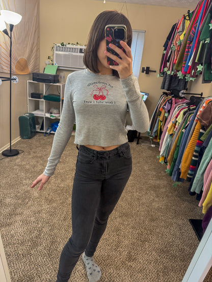 Not Overdramatic Cropped Thermal Long Sleeve M