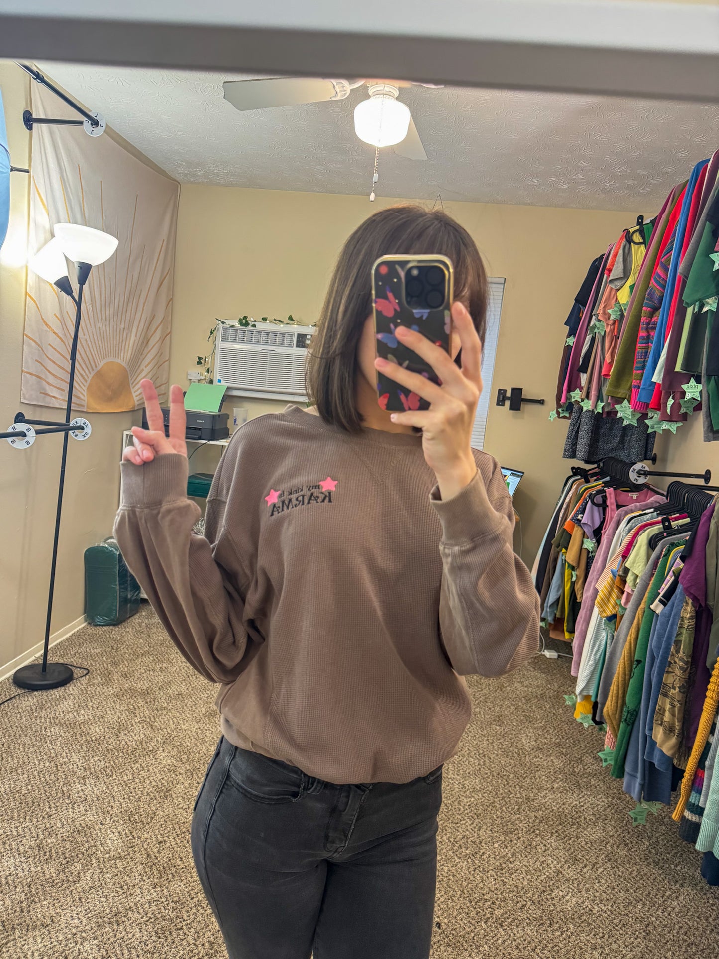 My Kink is Karma Brown Thermal Long Sleeve XS