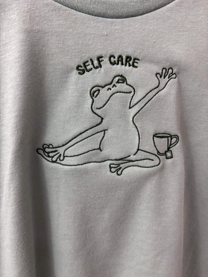 Self Care Frog Green Crop Top S