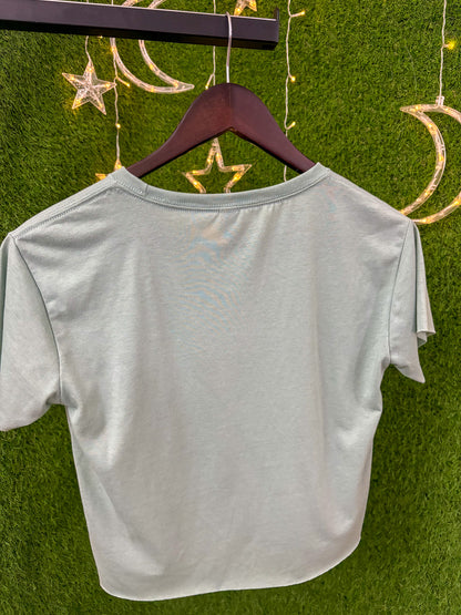 Self Care Frog Green Crop Top S