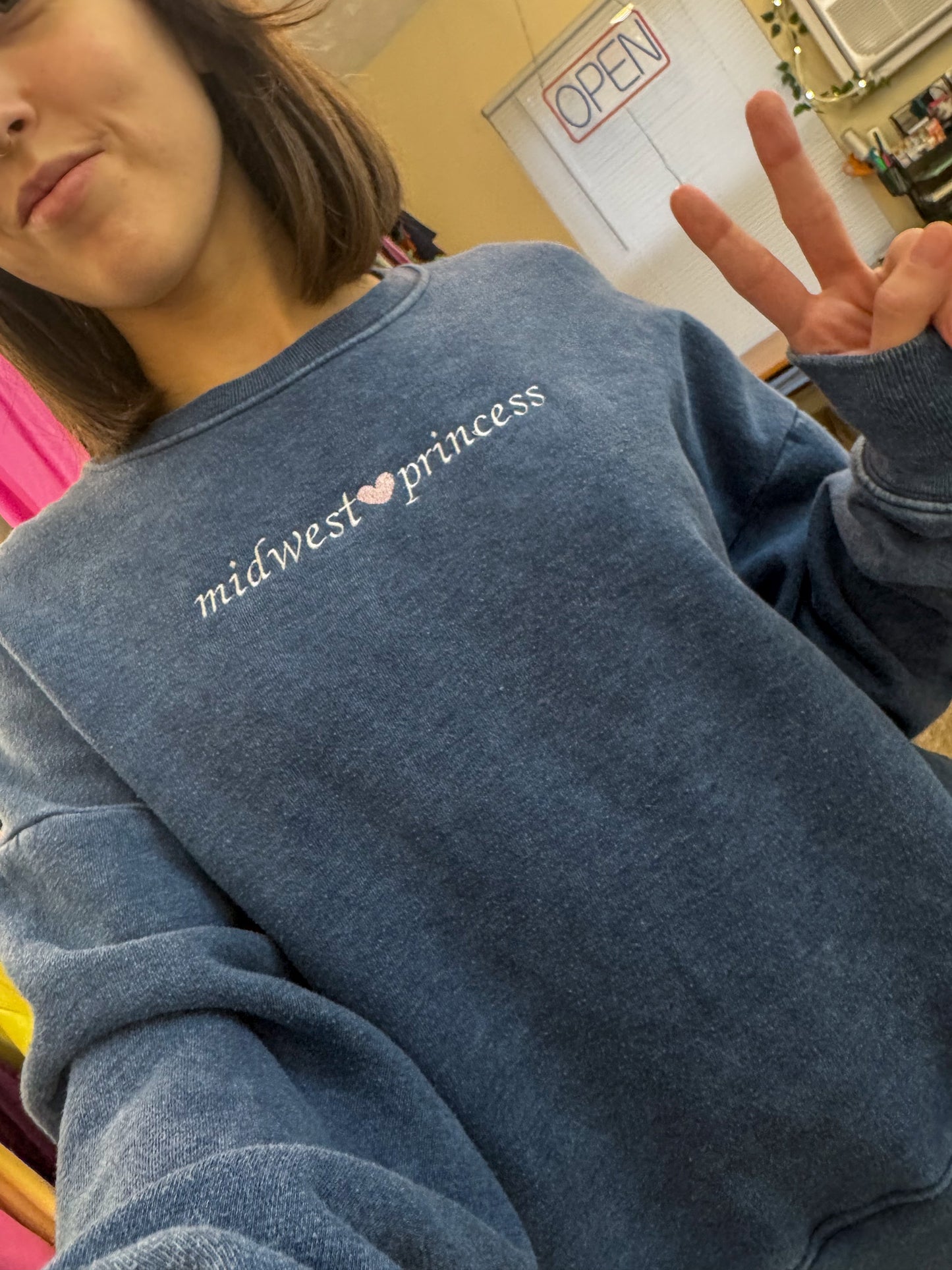 Midwest Princess Blue Crewneck Sweatshirt M