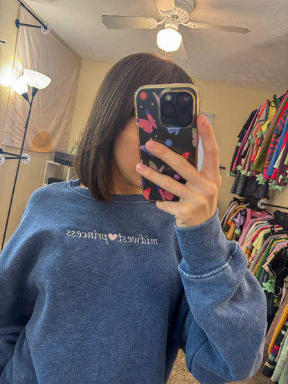 Midwest Princess Blue Crewneck Sweatshirt M