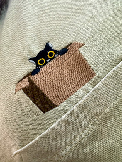 Cat in the Box Pocket Tee XL