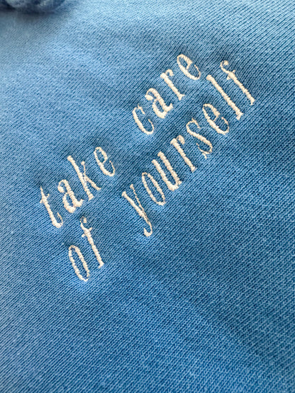 Take Care of Yourself Cropped Hoodie XL