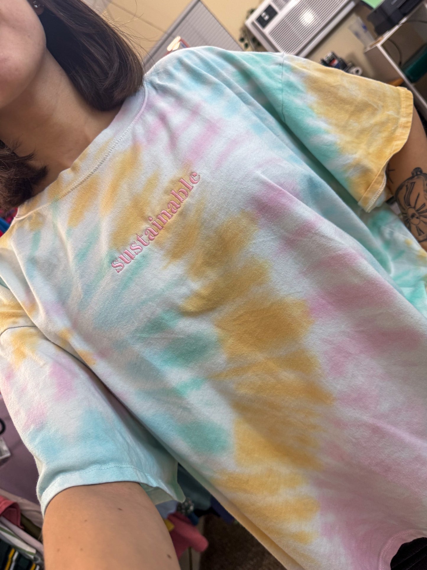 Sustainable Tie Dye Cropped Tee 3XL