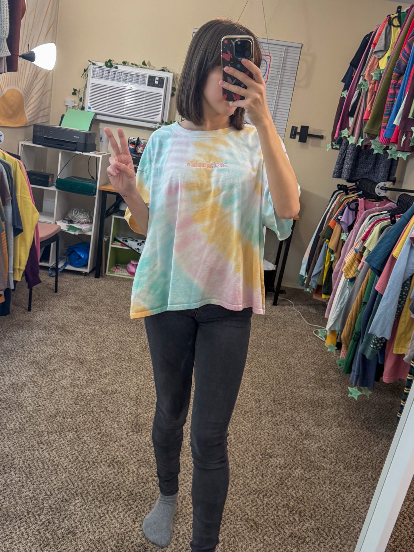 Sustainable Tie Dye Cropped Tee 3XL